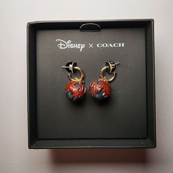 NWT COACH x DISNEY CD812 Villain Poison Apple Earrings CD812 Evil Queen - Picture 1 of 4